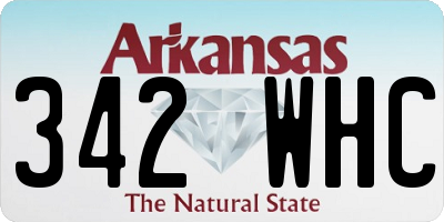 AR license plate 342WHC