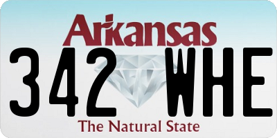 AR license plate 342WHE