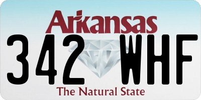 AR license plate 342WHF