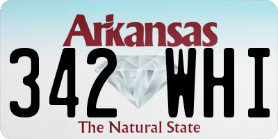 AR license plate 342WHI