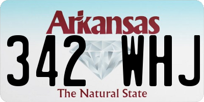 AR license plate 342WHJ