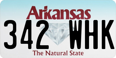 AR license plate 342WHK