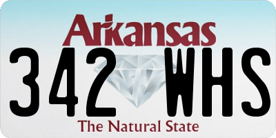 AR license plate 342WHS