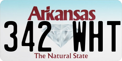 AR license plate 342WHT