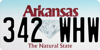 AR license plate 342WHW