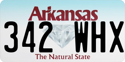 AR license plate 342WHX