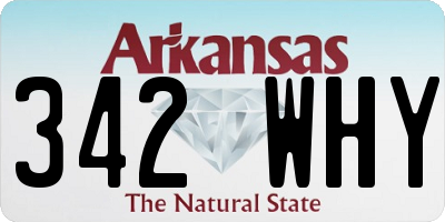 AR license plate 342WHY