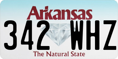 AR license plate 342WHZ
