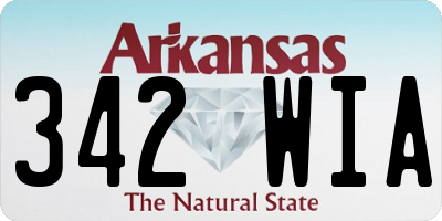 AR license plate 342WIA