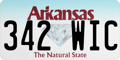 AR license plate 342WIC