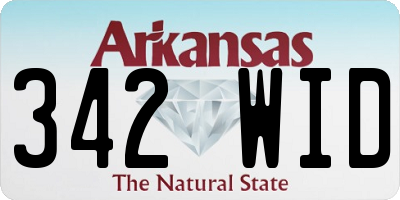 AR license plate 342WID