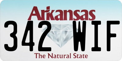 AR license plate 342WIF
