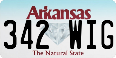 AR license plate 342WIG