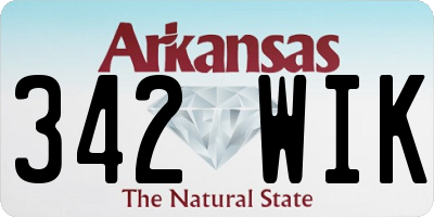 AR license plate 342WIK