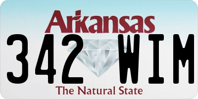 AR license plate 342WIM