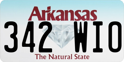 AR license plate 342WIO