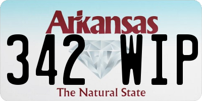 AR license plate 342WIP