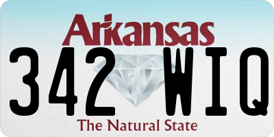 AR license plate 342WIQ
