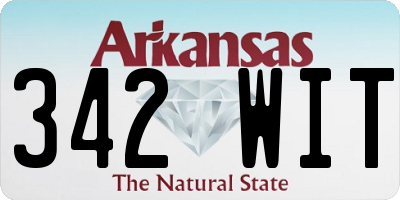 AR license plate 342WIT