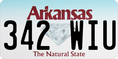 AR license plate 342WIU