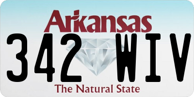AR license plate 342WIV