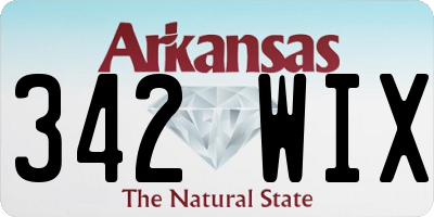 AR license plate 342WIX