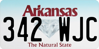AR license plate 342WJC