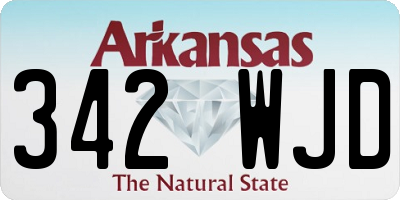 AR license plate 342WJD