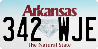 AR license plate 342WJE