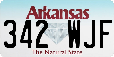 AR license plate 342WJF