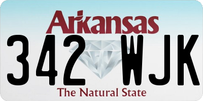AR license plate 342WJK