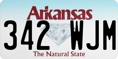 AR license plate 342WJM