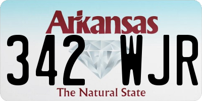 AR license plate 342WJR