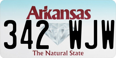 AR license plate 342WJW