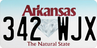 AR license plate 342WJX