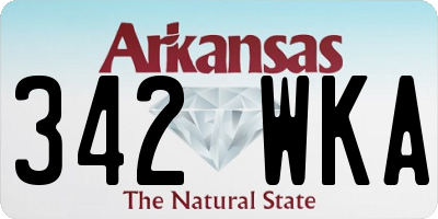 AR license plate 342WKA
