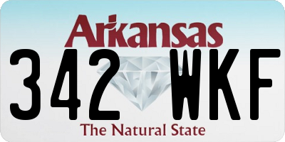 AR license plate 342WKF