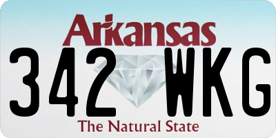 AR license plate 342WKG
