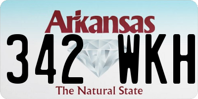 AR license plate 342WKH
