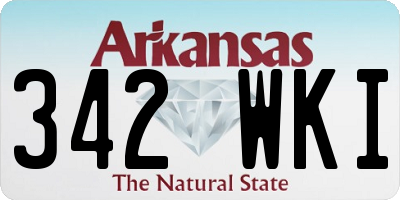 AR license plate 342WKI