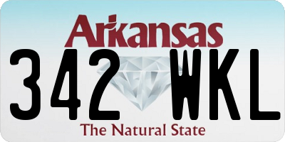 AR license plate 342WKL