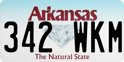 AR license plate 342WKM