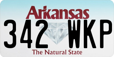AR license plate 342WKP