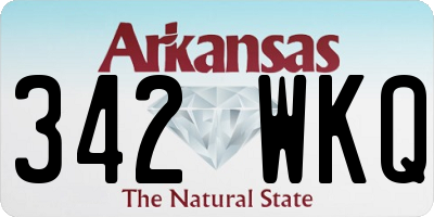 AR license plate 342WKQ