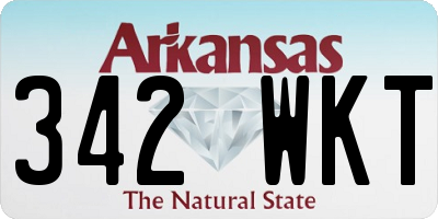 AR license plate 342WKT