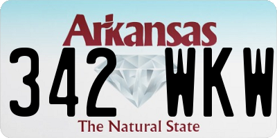 AR license plate 342WKW