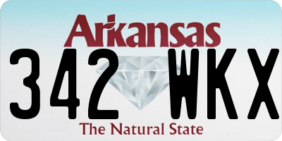 AR license plate 342WKX