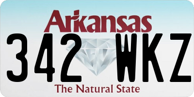 AR license plate 342WKZ