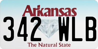AR license plate 342WLB