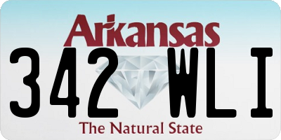 AR license plate 342WLI
